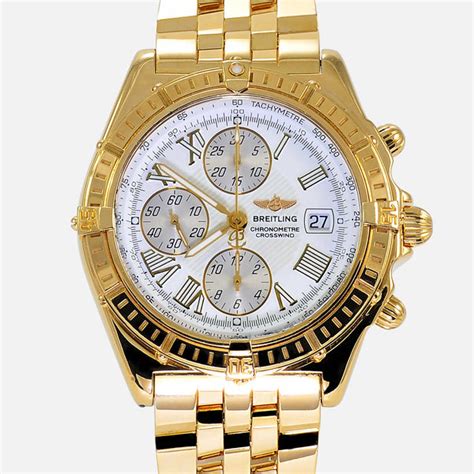 breitling watch silver|solid gold breitling watch.